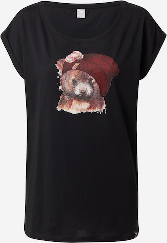 Iriedaily T-Shirt 'It Beary' in Schwarz: predná strana
