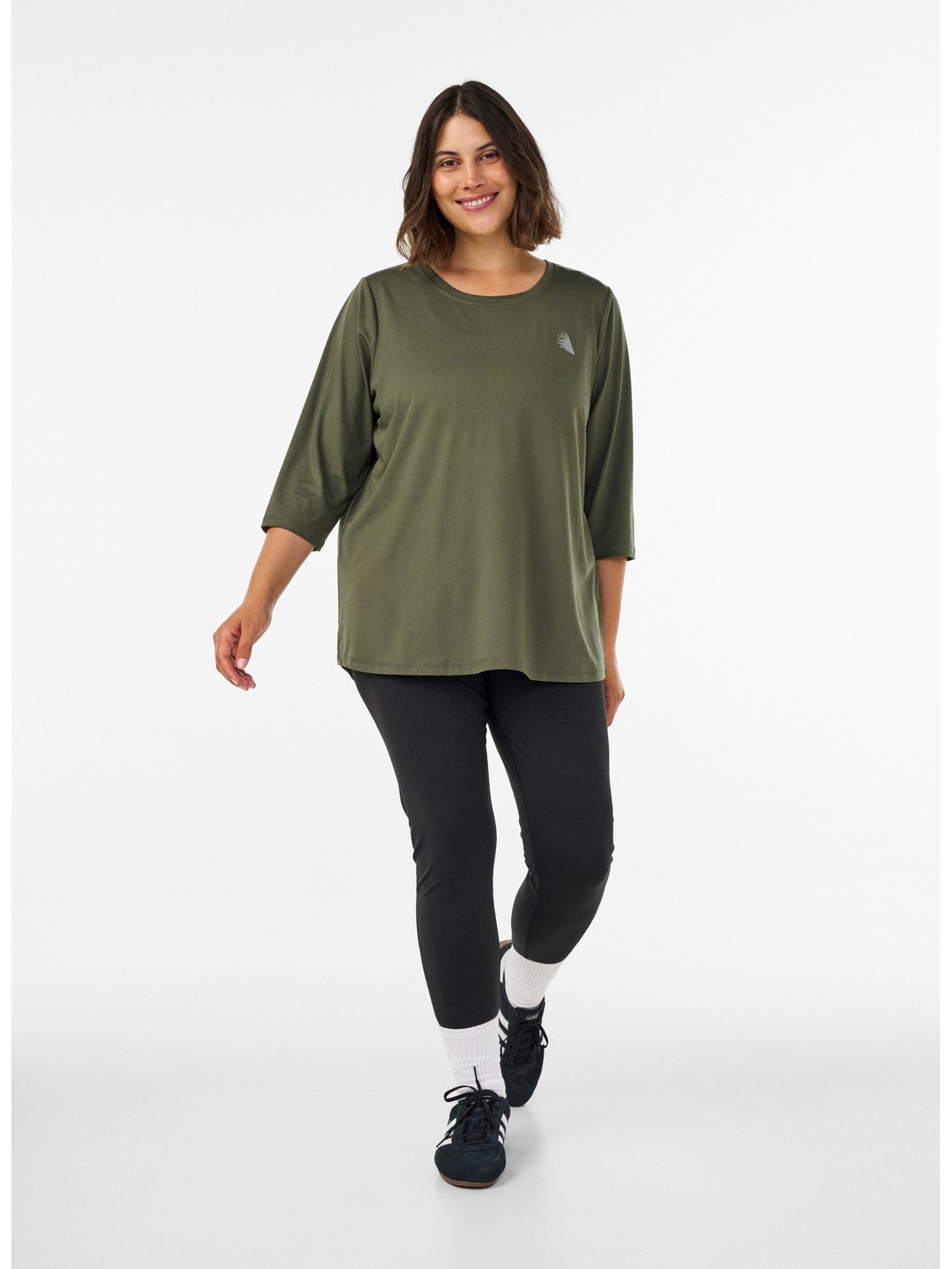 T-shirt fonctionnel 'Abasic One' Active by Zizzi en vert