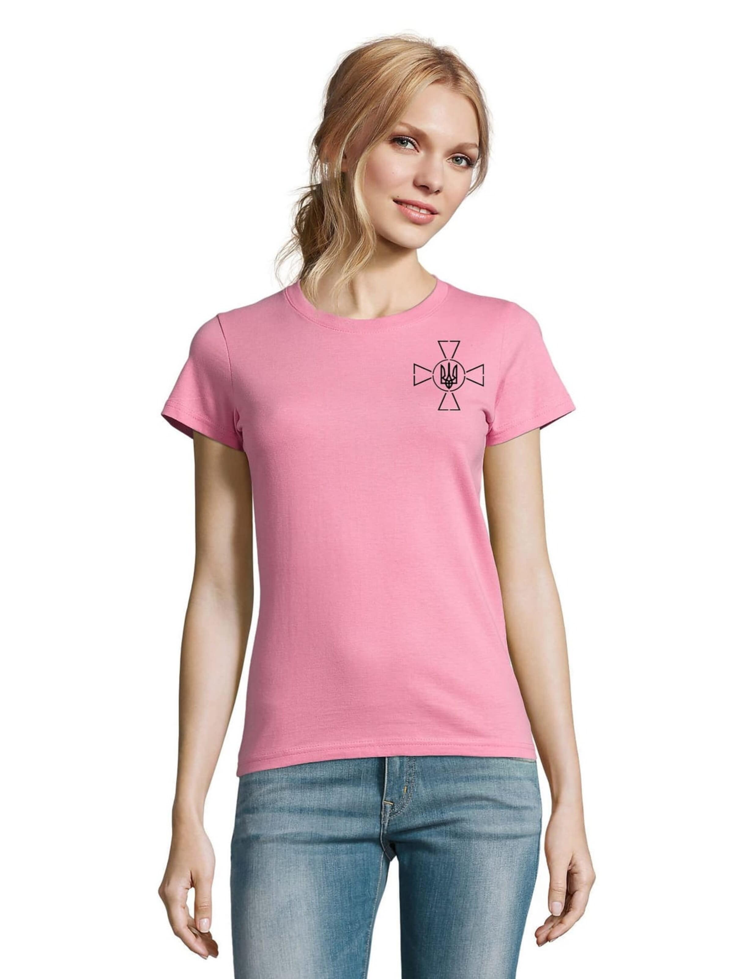 Blondie & Brownie Shirt 'SelenskyjKreuz' in Pink: front