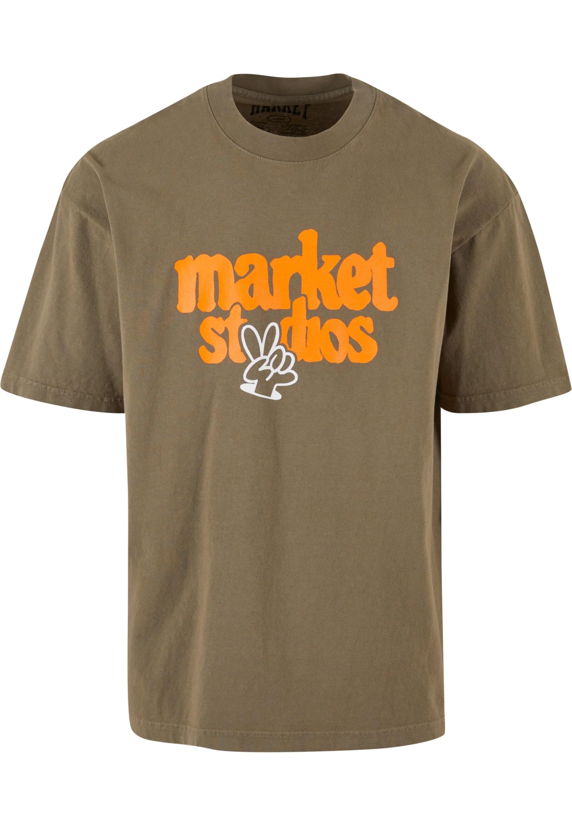 MARKET Shirt 'Studios' in Groen: voorkant