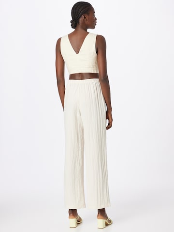 Monki Wide Leg Hose in Weiß