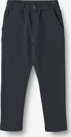 Wheat Tapered Pants in Blue: front