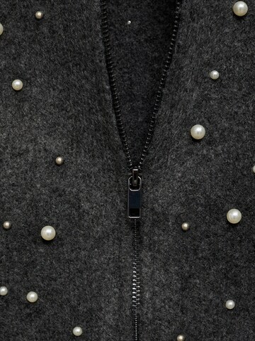 MANGO Strickjacke 'Perlon' in Grau