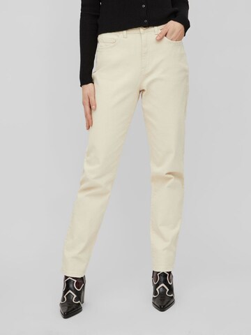 VILA Regular Jeans in Beige: voorkant