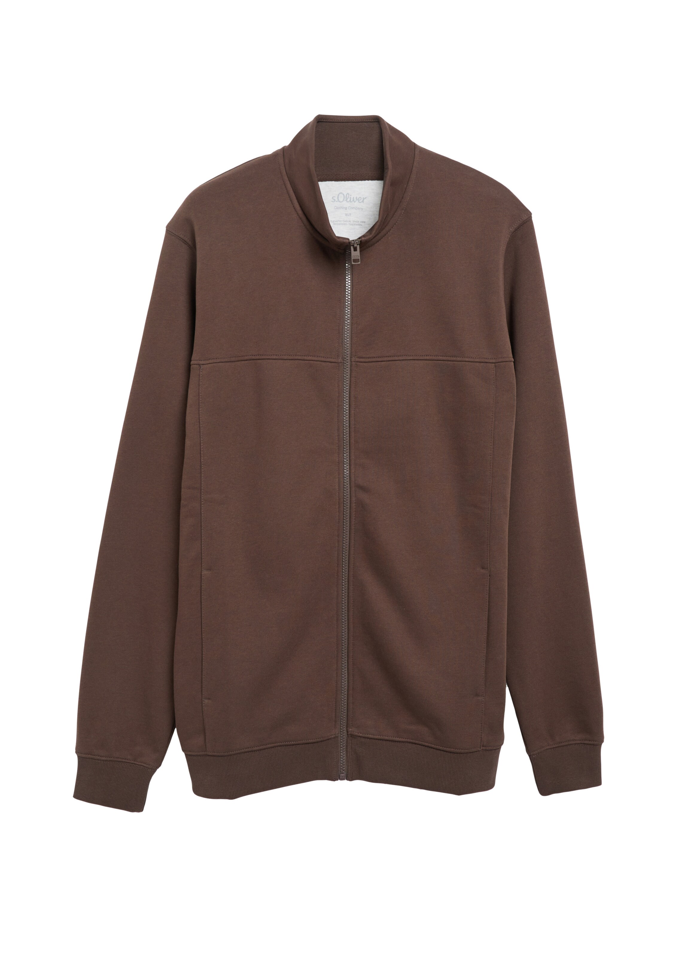 s.Oliver Sweatjacke in Braun: Vorderseite