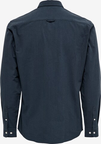 Only & Sons Regular fit Button Up Shirt 'BEN' in Blue