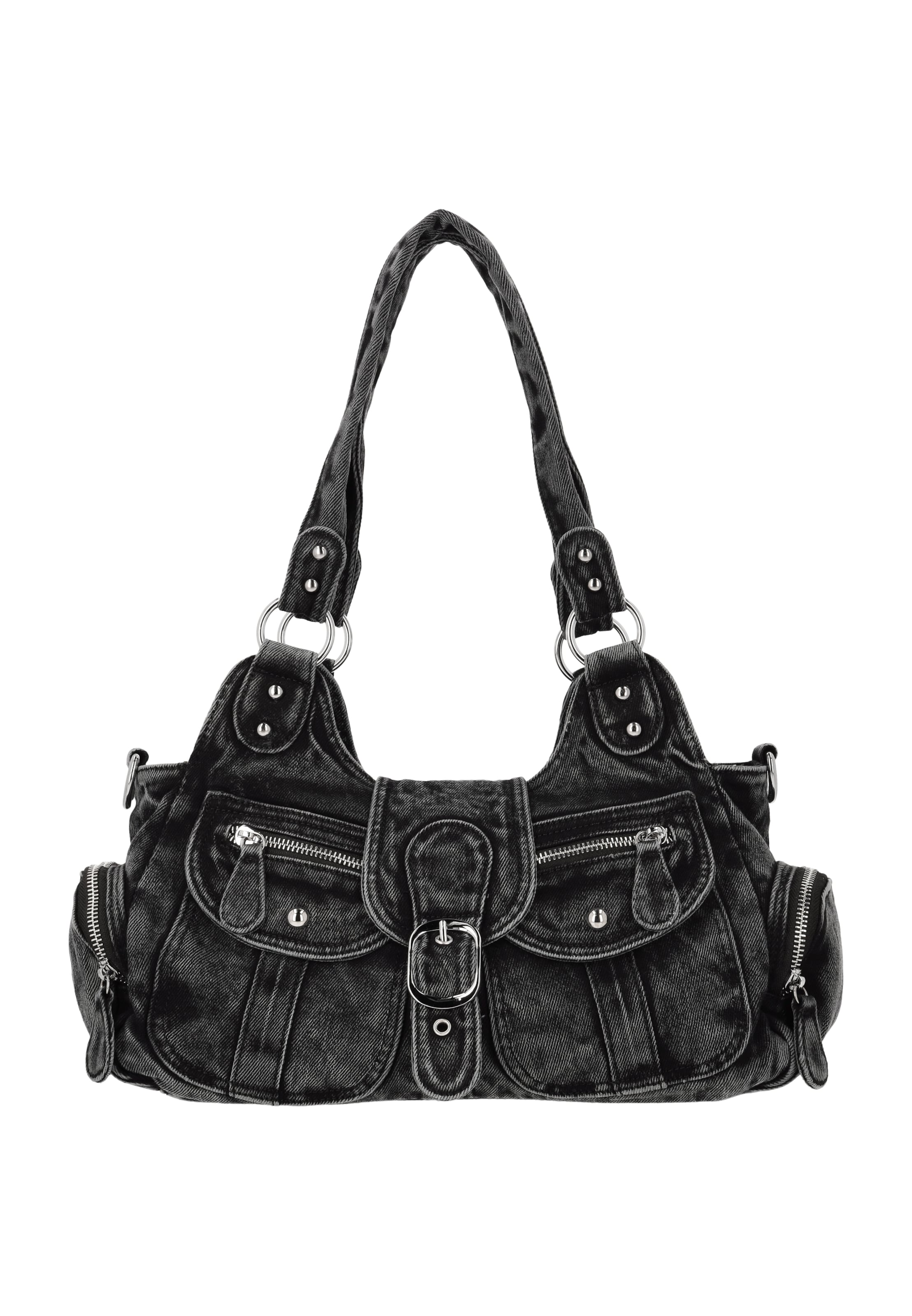 myMo ROCKS - Mala de ombro em preto: frente