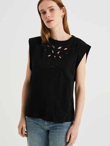 T-shirt WE Fashion en noir