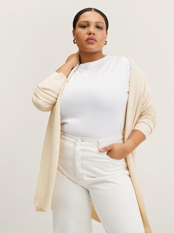 MANGO Knit Cardigan 'ALMA' in Beige