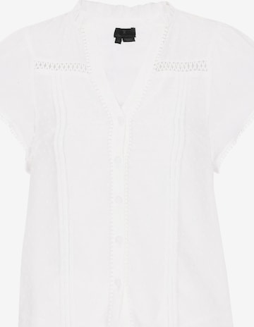 Camicia da donna di DreiMaster Klassik in bianco: frontale