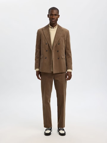 SELECTED Regular fit Overhemd in Bruin