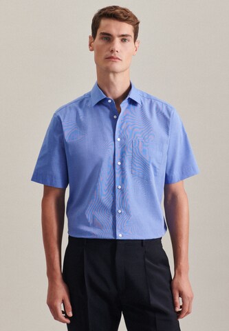 SEIDENSTICKER Regular fit Overhemd in Blauw: voorkant