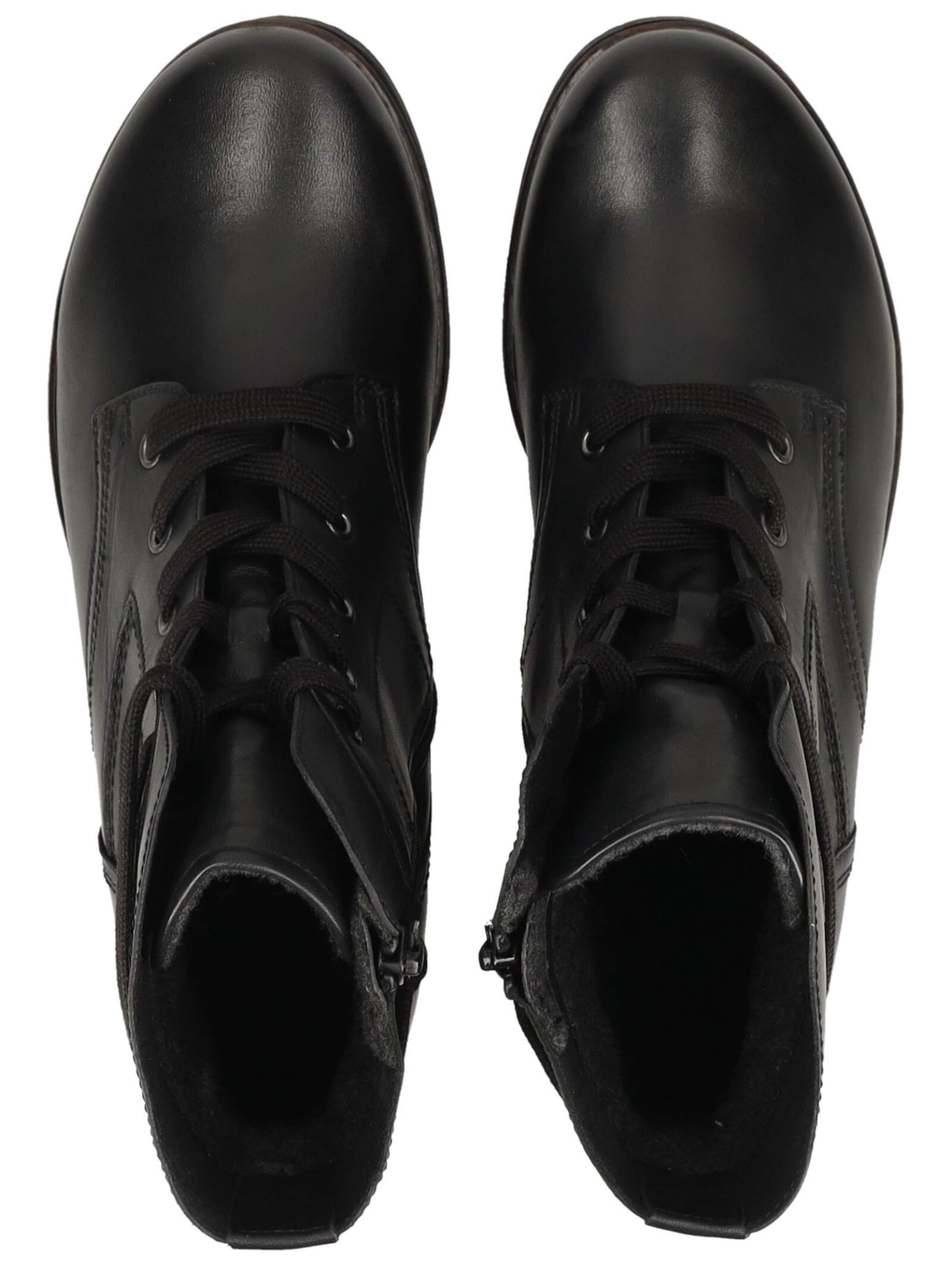 GABOR Schnürstiefelette in Schwarz