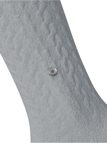 BURLINGTON Socks 'Cable' in Silver