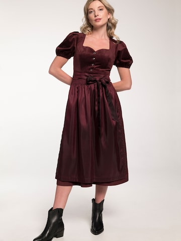 SPIETH & WENSKY Dirndl in Rood: voorkant