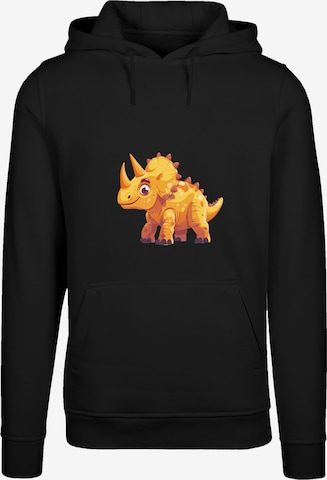 Sweat-shirt 'Süßer Triceratops Dinosaurier' F4NT4STIC en noir : devant