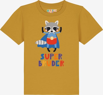 Maglietta 'Superbruder' di watabout.kids in giallo: frontale