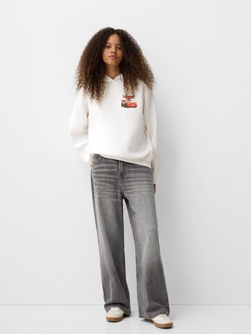 Bershka Sweatshirt in Weiß