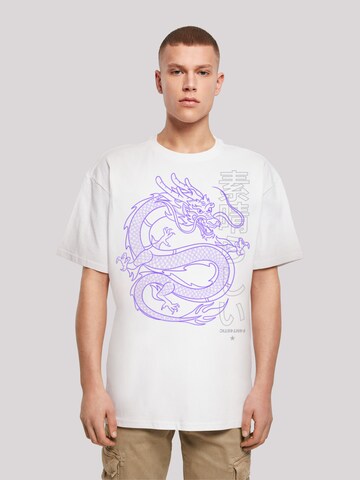F4NT4STIC Shirt 'Drache Japan' in Wit: voorkant