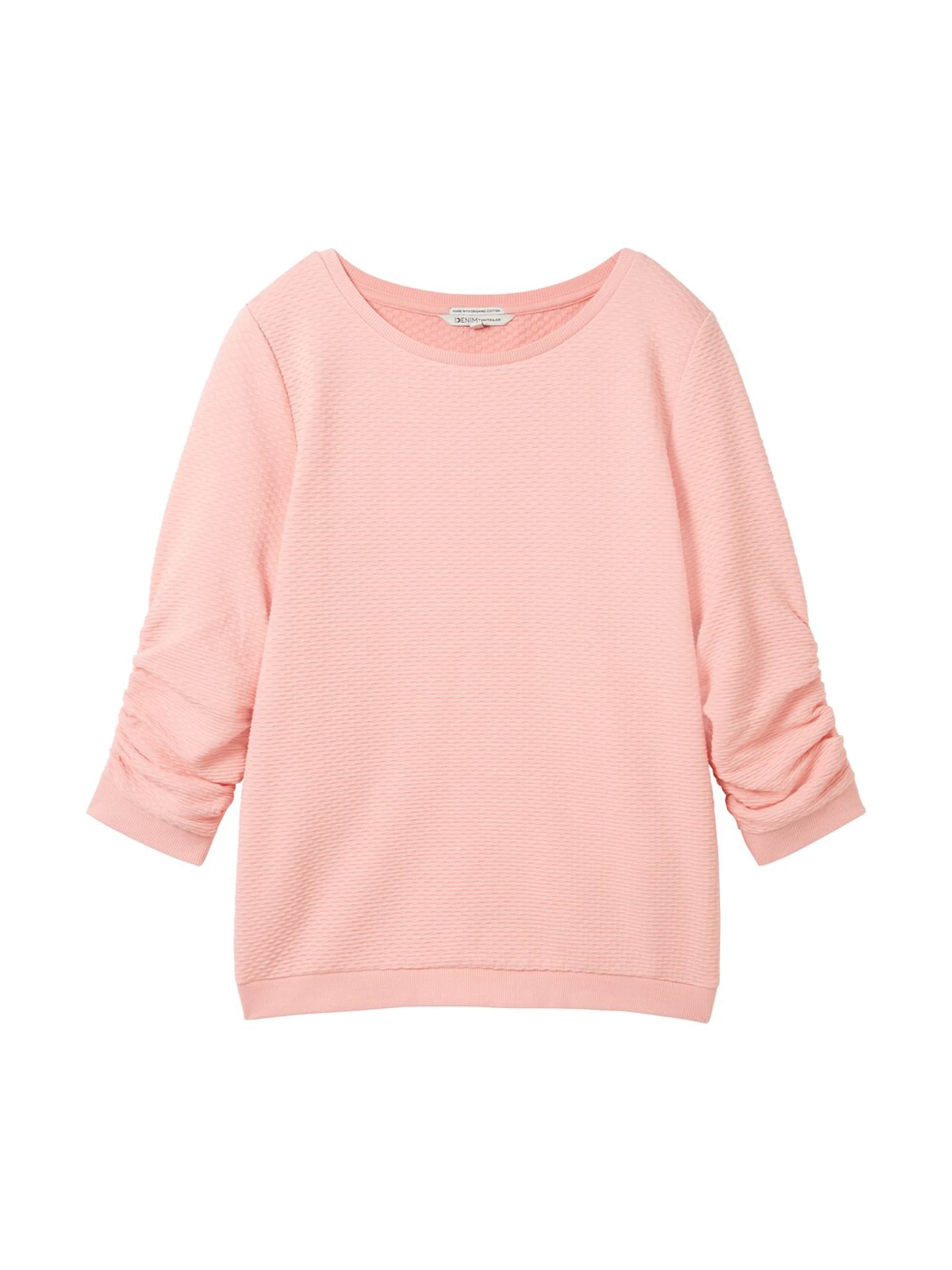 TOM TAILOR DENIM Mikina – pink: přední strana