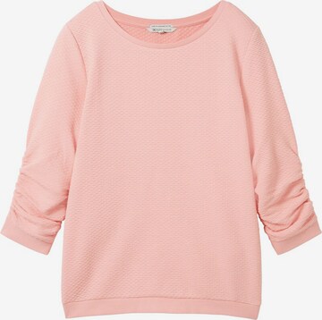 Sweat-shirt TOM TAILOR DENIM en rose : devant