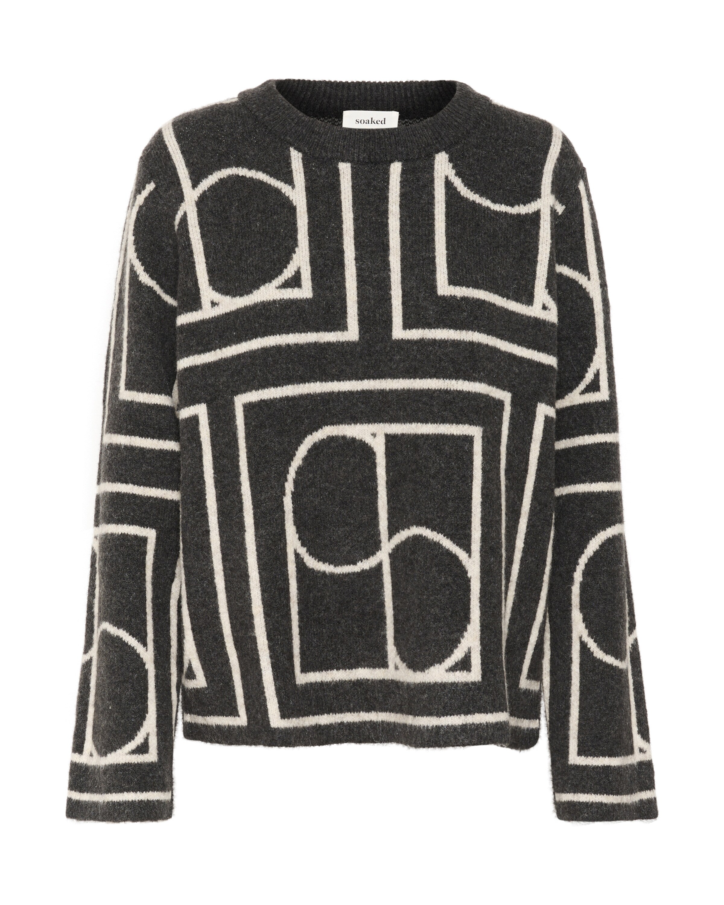 SOAKED IN LUXURY Jersey 'Selta' en L en negro / blanco, Vista del producto
