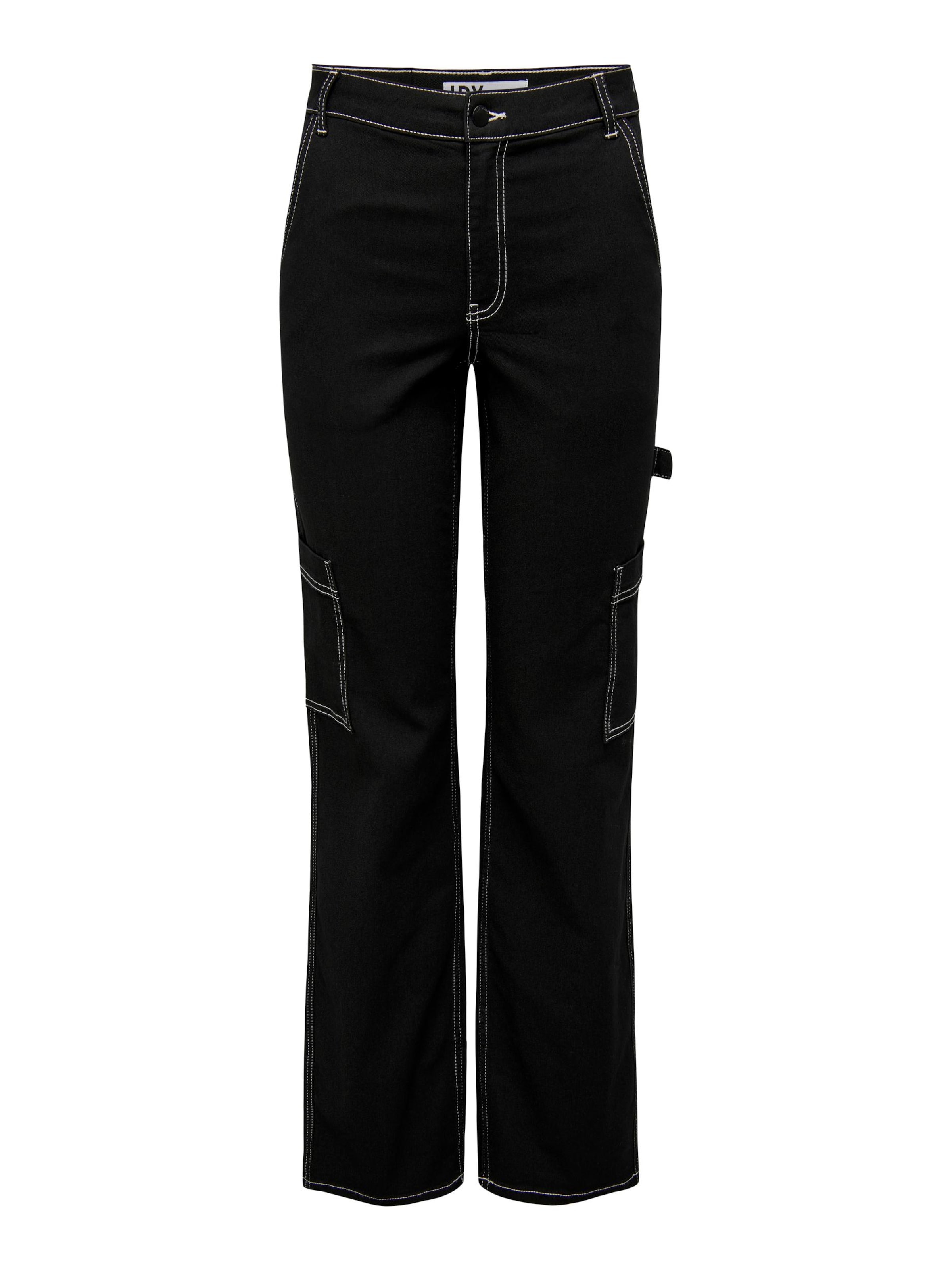 JDY Loose fit Cargo jeans 'TULGA' in Black: front