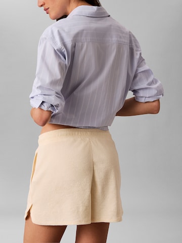 Calvin Klein Jeans Regular Broek 'Towel Terry Dolphin' in Beige