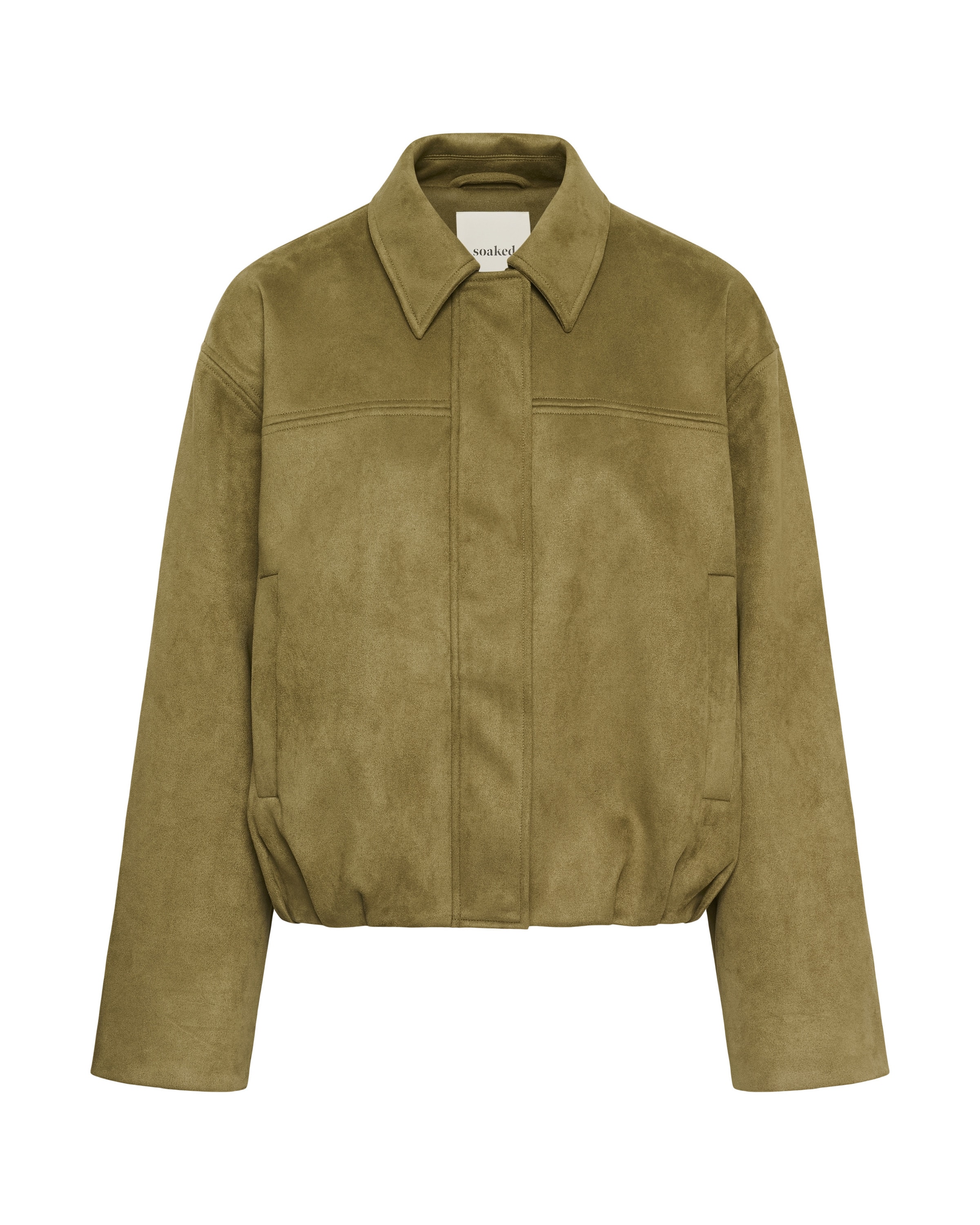 SOAKED IN LUXURY Tussenjas 'Sonjia' in Groen: voorkant