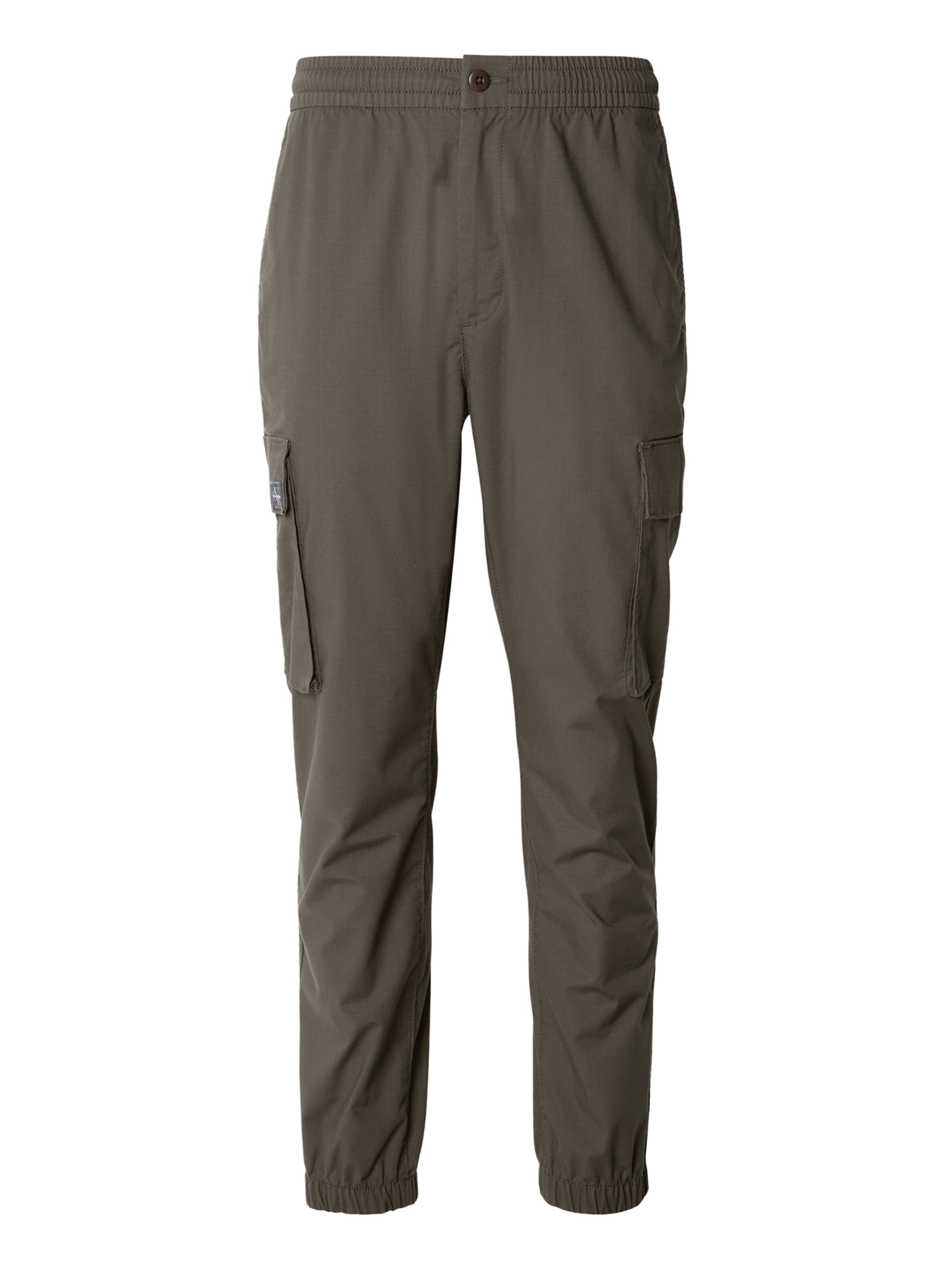 Calvin Klein Jeans - Tapered Pantalón cargo en gris: frente