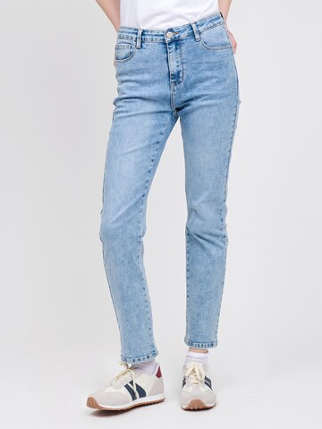 zils Influencer Šaurs Džinsi: no priekšpuses