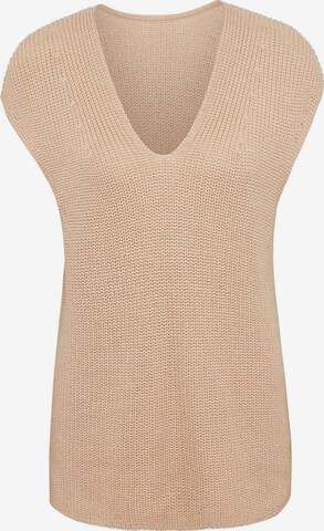 Goldner Knitted Vest in Brown: front