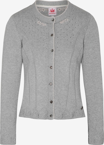 SPIETH & WENSKY Knit Cardigan 'Arianna' in Grey: front