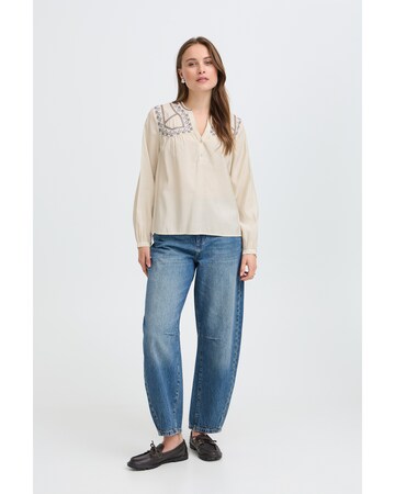 b.young Bluse i beige