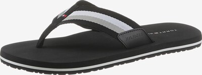 TOMMY HILFIGER Zehentrenner in grau / schwarz / weiß, Produktansicht