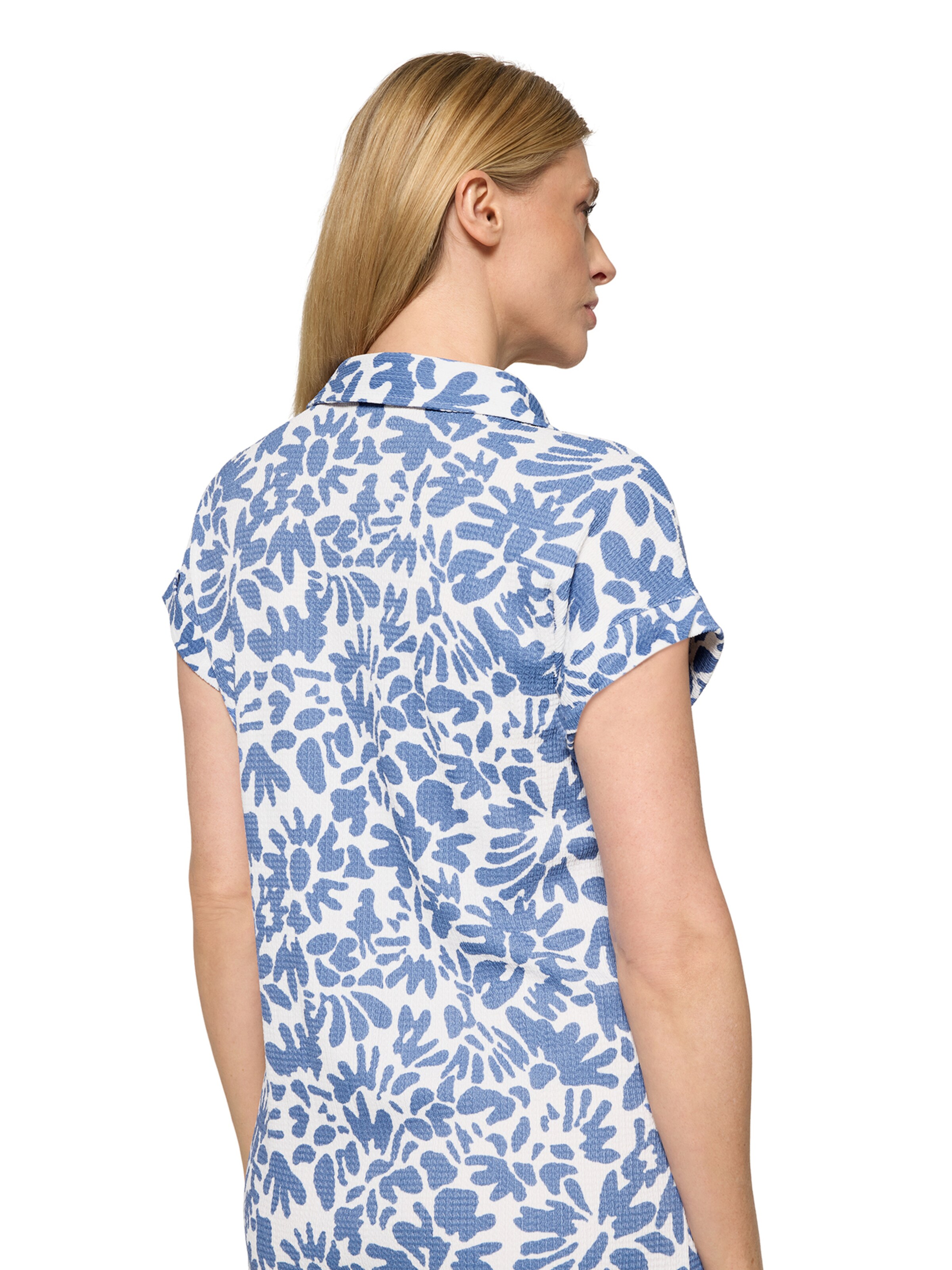 Cartoon Casual-Kleid mit überschnittenen Ärmeln in Weiß