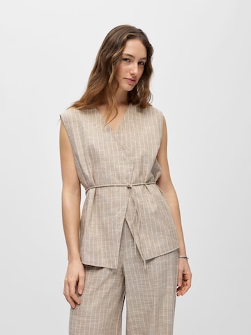 OBJECT Gilet 'OBJPAULA YUI' in Beige: voorkant