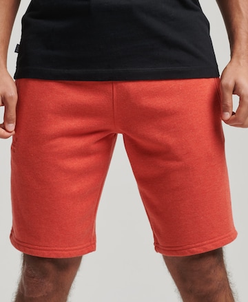 Superdry Regular Broek in Rood: voorkant