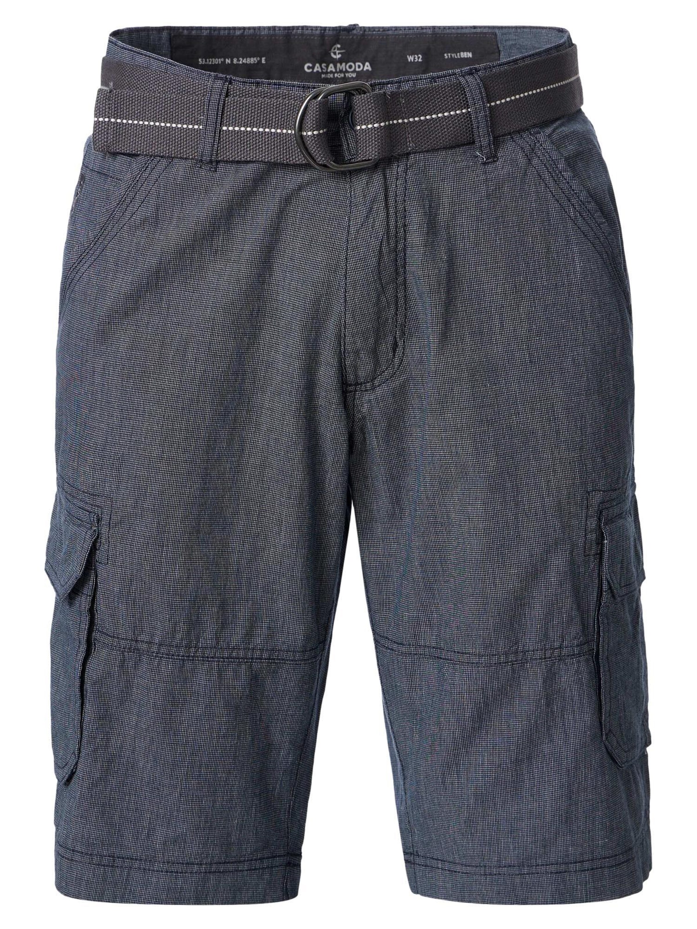CASAMODA Regular Cargohose 'Basic'‌‌ in Blau: Vorderseite
