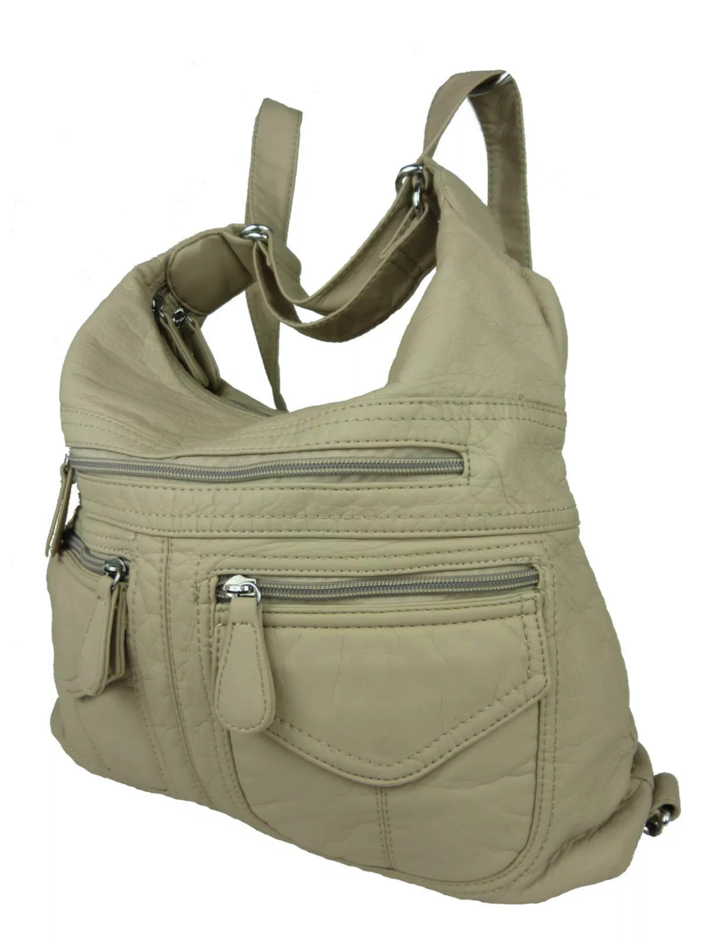 Kumixi Backpack '2in1 Rucksacktasche' in Beige: front