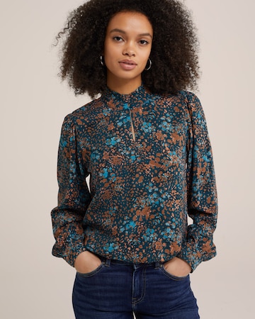 WE Fashion Blouse in Blauw: voorkant