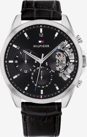 TOMMY HILFIGER Analogové hodinky – černá: přední strana
