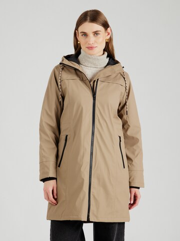 Freequent Between-seasons coat in Beige: front