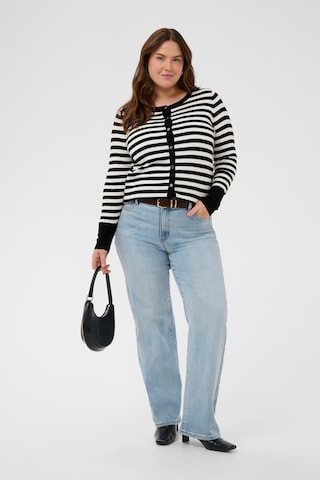 KAFFE CURVE Gebreid vest 'KClizzy' in Zwart