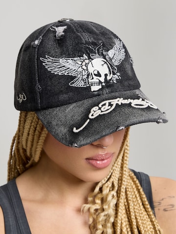 Ed Hardy Cap 'Brave Hearts' in Schwarz