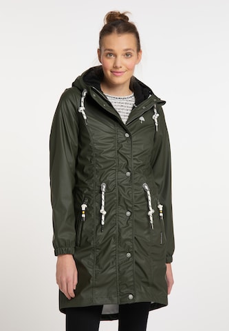 Schmuddelwedda Raincoat in Green: front