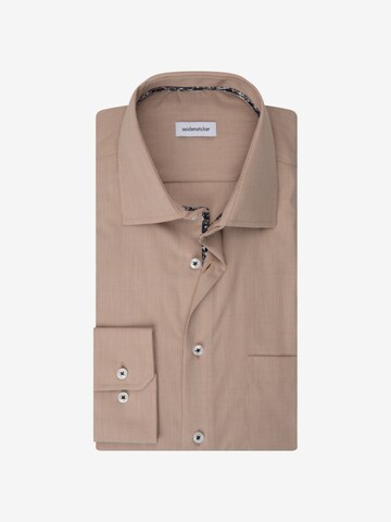 SEIDENSTICKER Regular fit Button Up Shirt in Brown