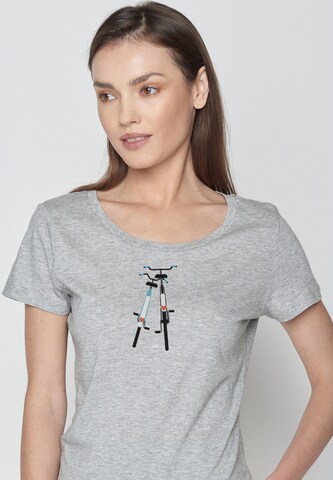 Maglietta 'Bike Romantic' di GREENBOMB in grigio