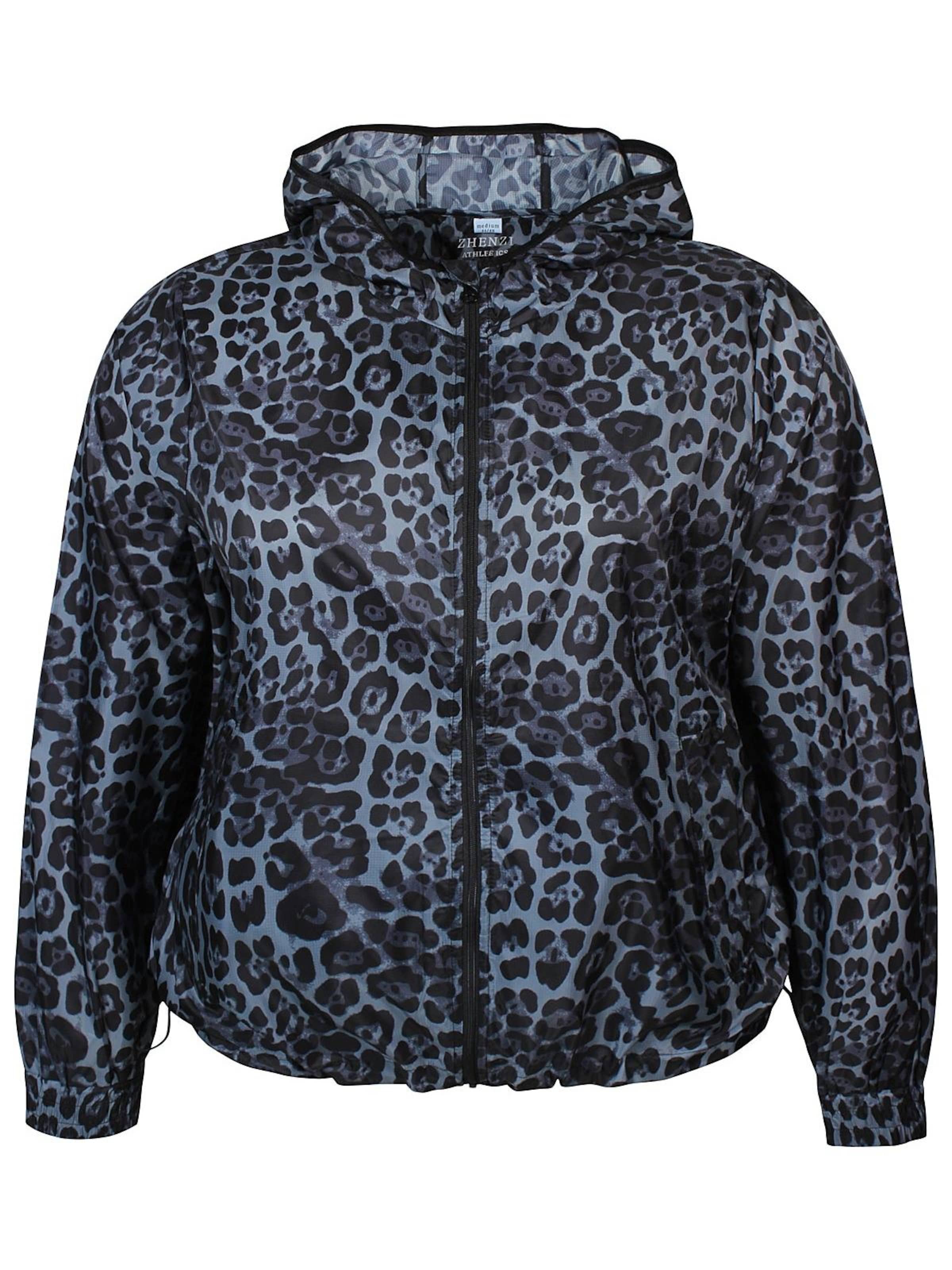 Zhenzi Trainingsjack 'Belle 1228' in Zwart: voorkant