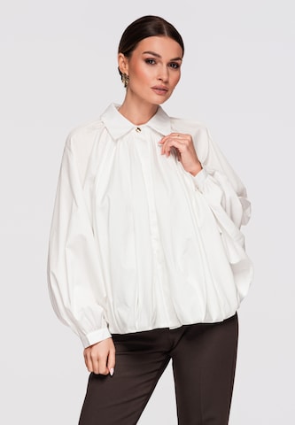 Ombre Blouse in White